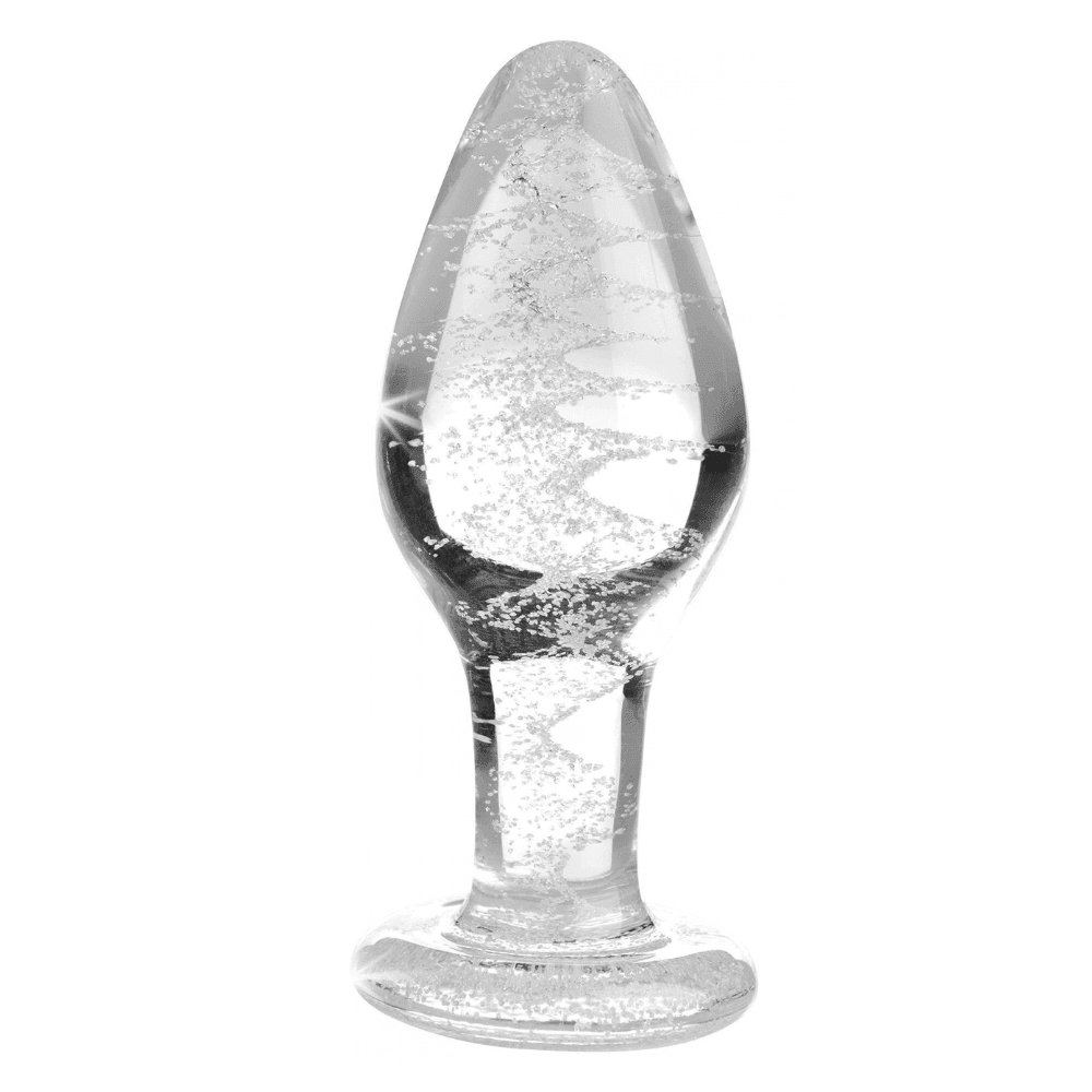 Glow in the Dark Glas Analplug Medium