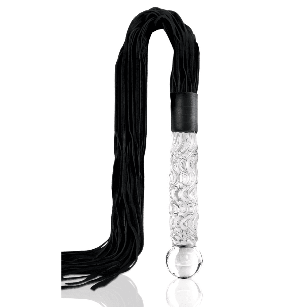 Icicles Hand Blown Glass Whip med glasdildo