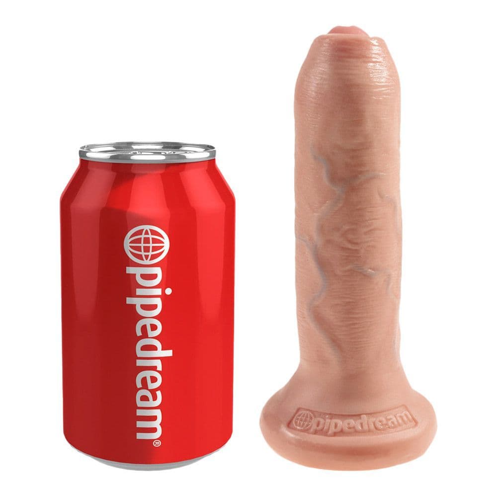 King Cock Uncut Realistisk Dildo 16,5cm - Sexshop.dk