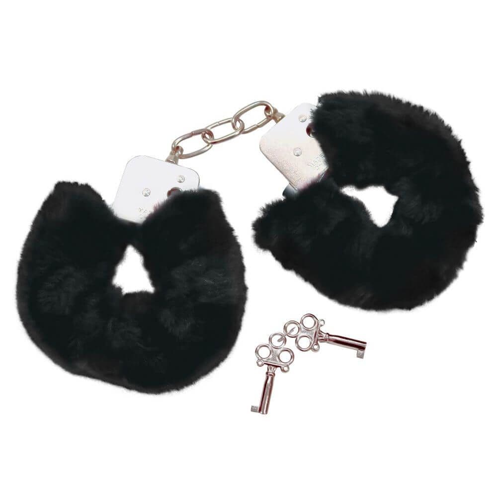 Bad Kitty Plys Håndjern - Sort - Sexshop.dk