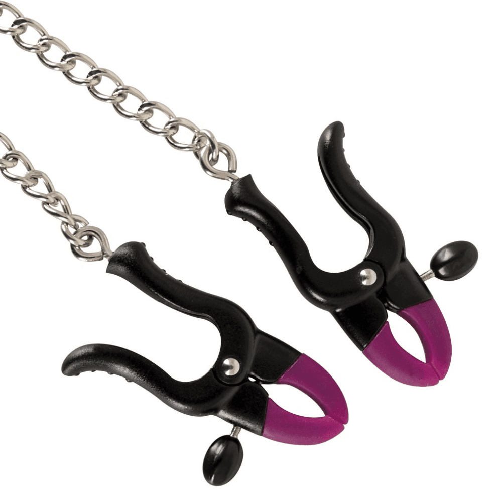 Bad Kitty Silicone Nipple Clamps med kæde