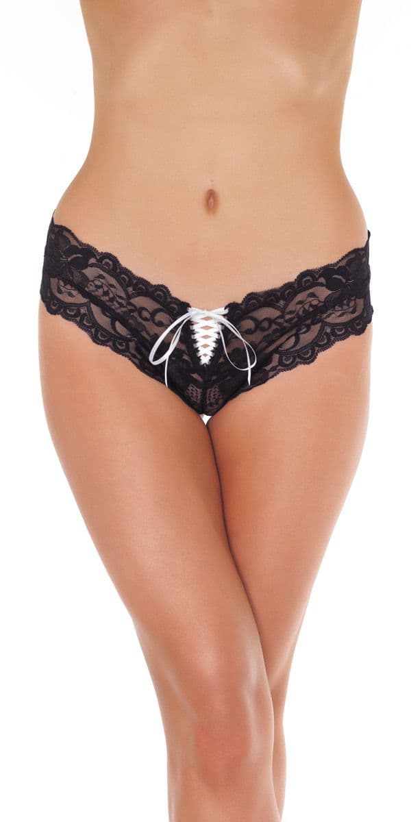 Rimba - Sorte Blonde trusser med bånd - Winkwink.dk
