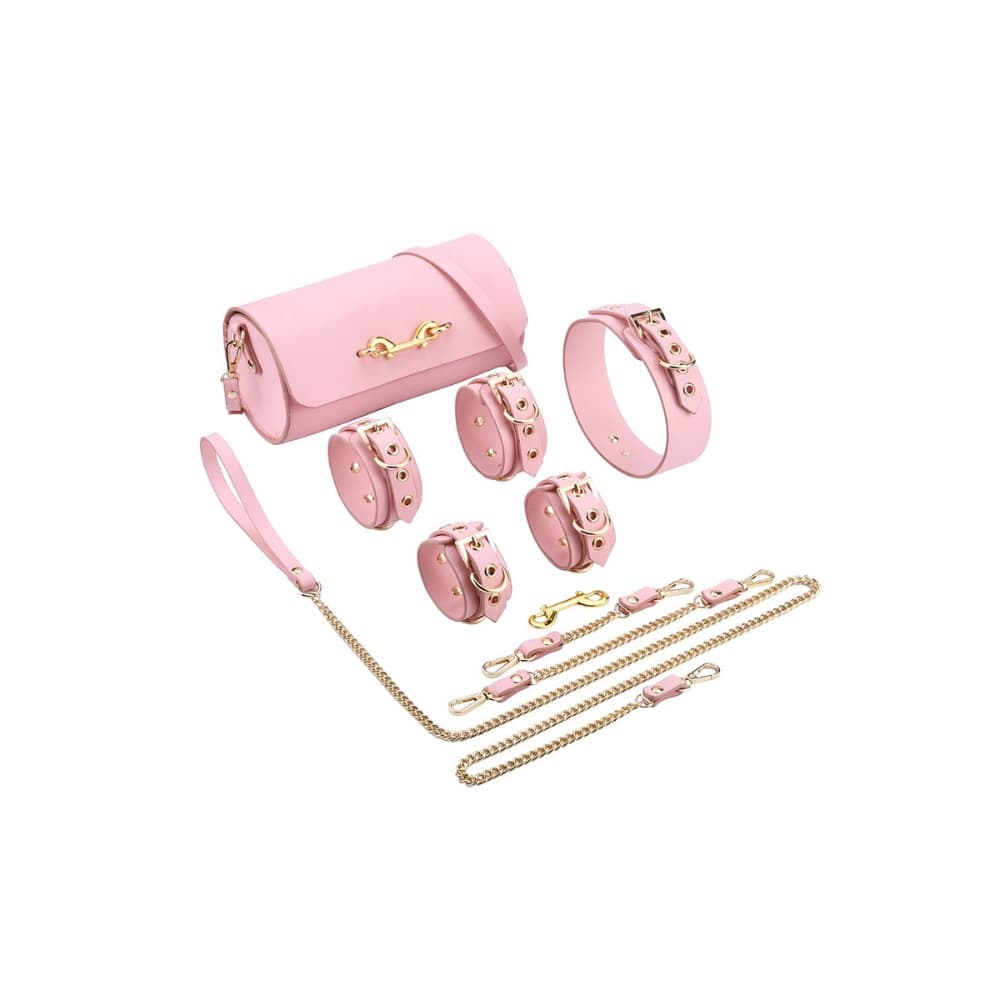 Kiotos Luksus Bondage-Sæt i Læder (5 dele) - Winkwink.dk