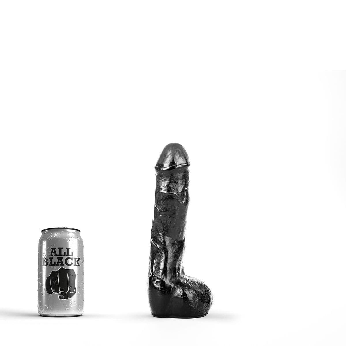 All Black 12 - Realistisk Dildo - Winkwink.dk