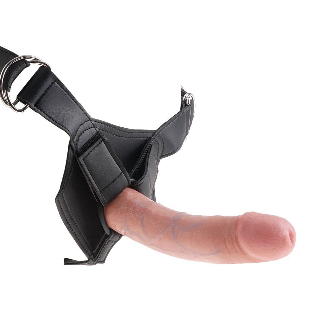 King Cock Strap-On Harness M/8" Dildo - Lys Hudfarvet