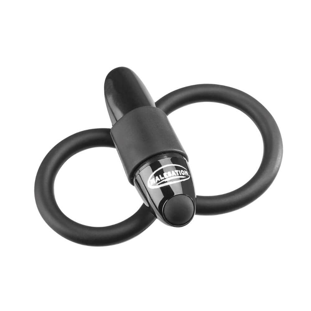Malesation Squeeze  -  Dobbelt Penisring Med Vibrator