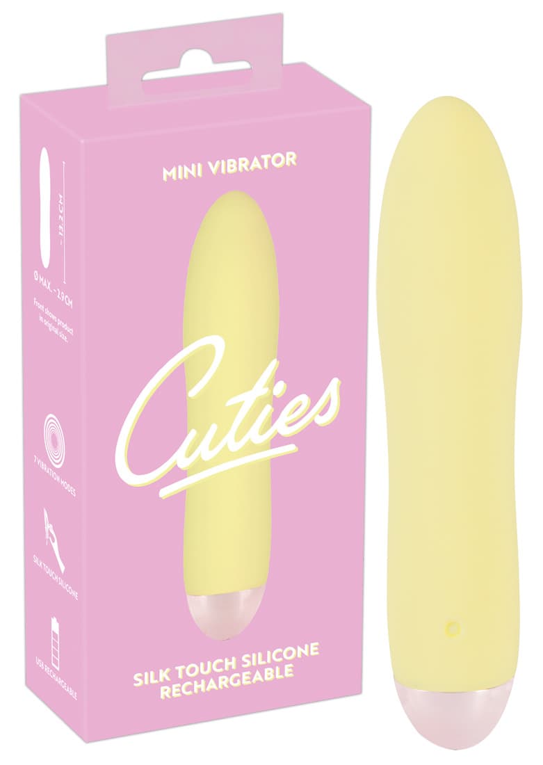 CUTIES MINI VIBRATOR GUL - Nautii.dk