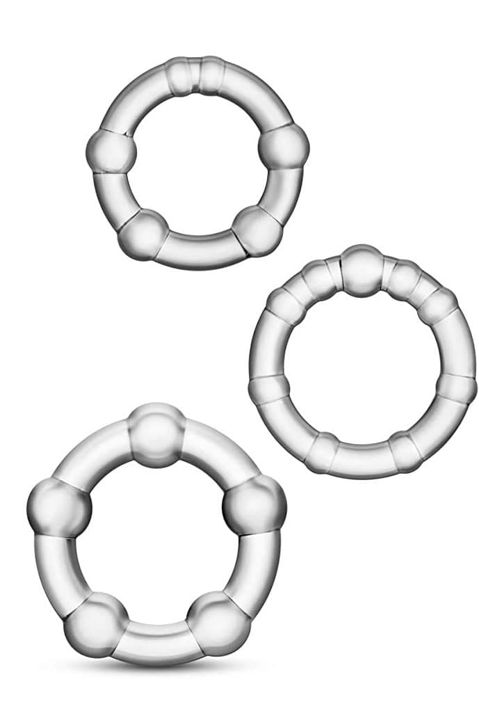 PENISRINGE 3 STK TRANSPARENT - Nautii.dk