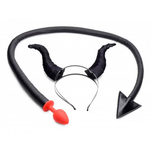TAILZ - DEVIL TAIL BUTTPLUG MED HORN 100CM