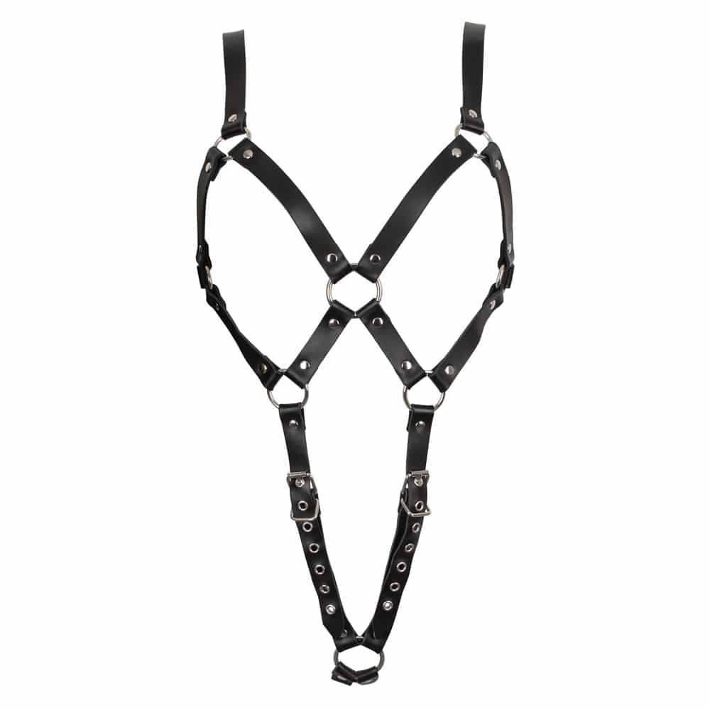 Zado Sort læder body harness - S/M