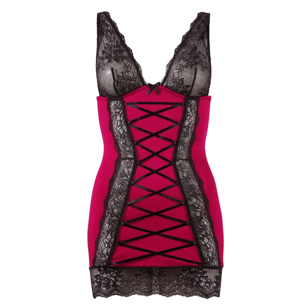 Cottelli Chemise Rød og Sort - XL