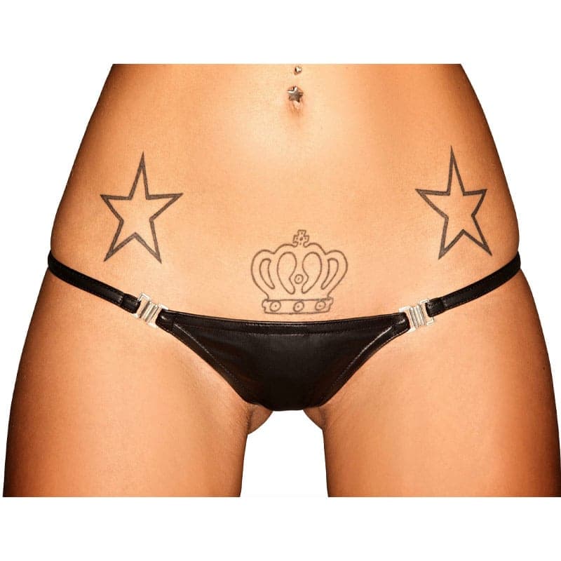 Noir Handmade Felipa Wetlook G-Streng Sort - XXXXXXL