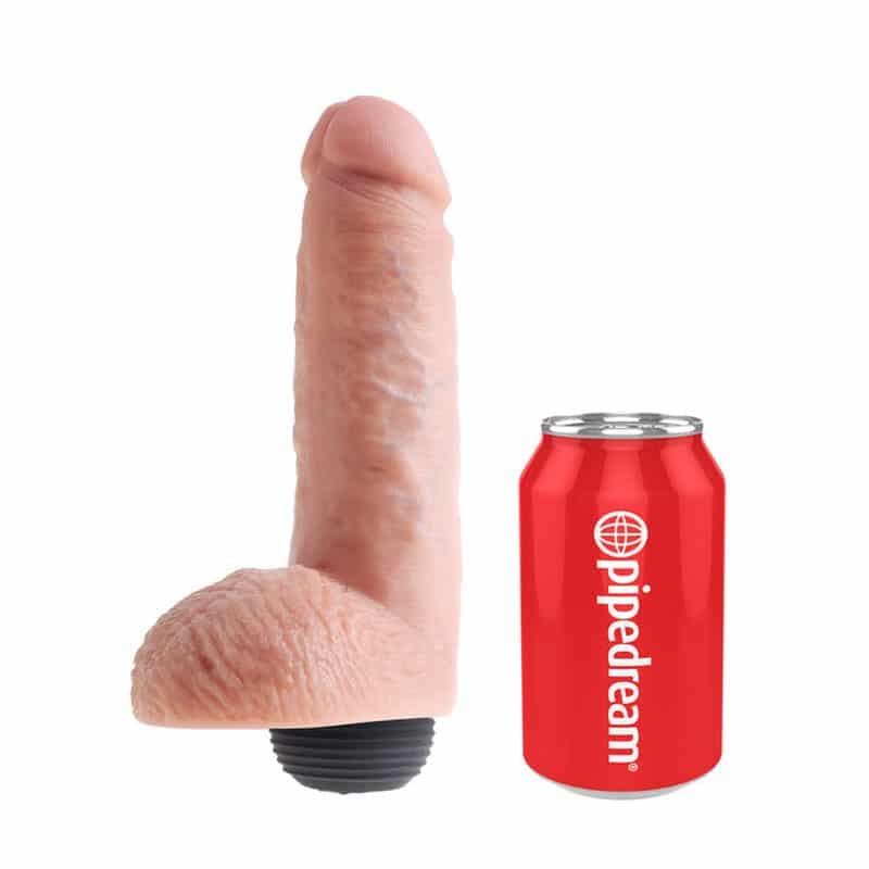 King Cock® Sprøjte Dildo med Kugler 20 cm