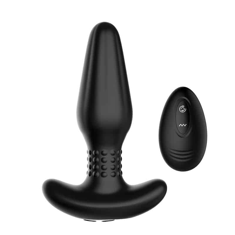 Pleaser Brunce Buttplug med Vibrator Sort - Private Play