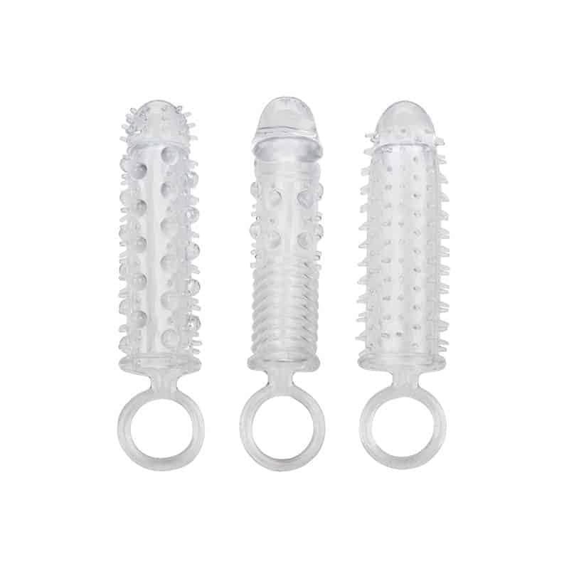 CalExotics Tekstureret Penissleeve Sæt 3 stk