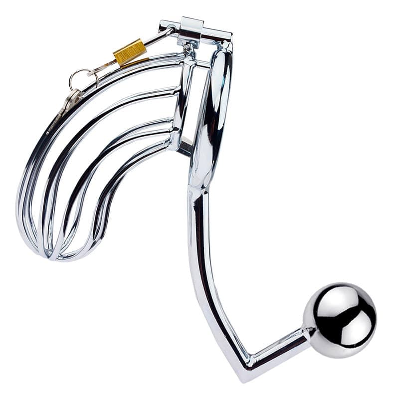 Bound Pikbur med Anal Plug
