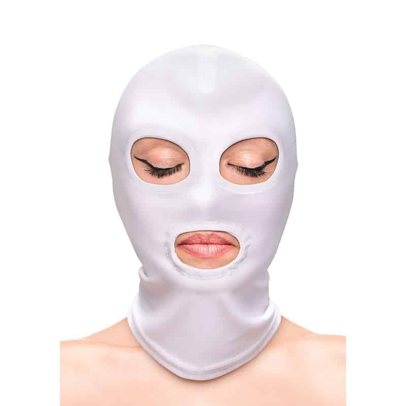 NS Novelties Fetish & Fashion Eyes & Mouth Hood - Hvid