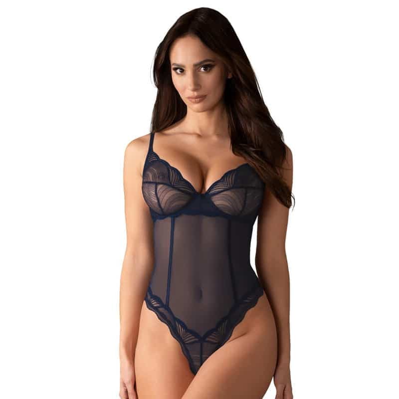 Obsessive Nightly Blue Bundløs bodystocking - M/L