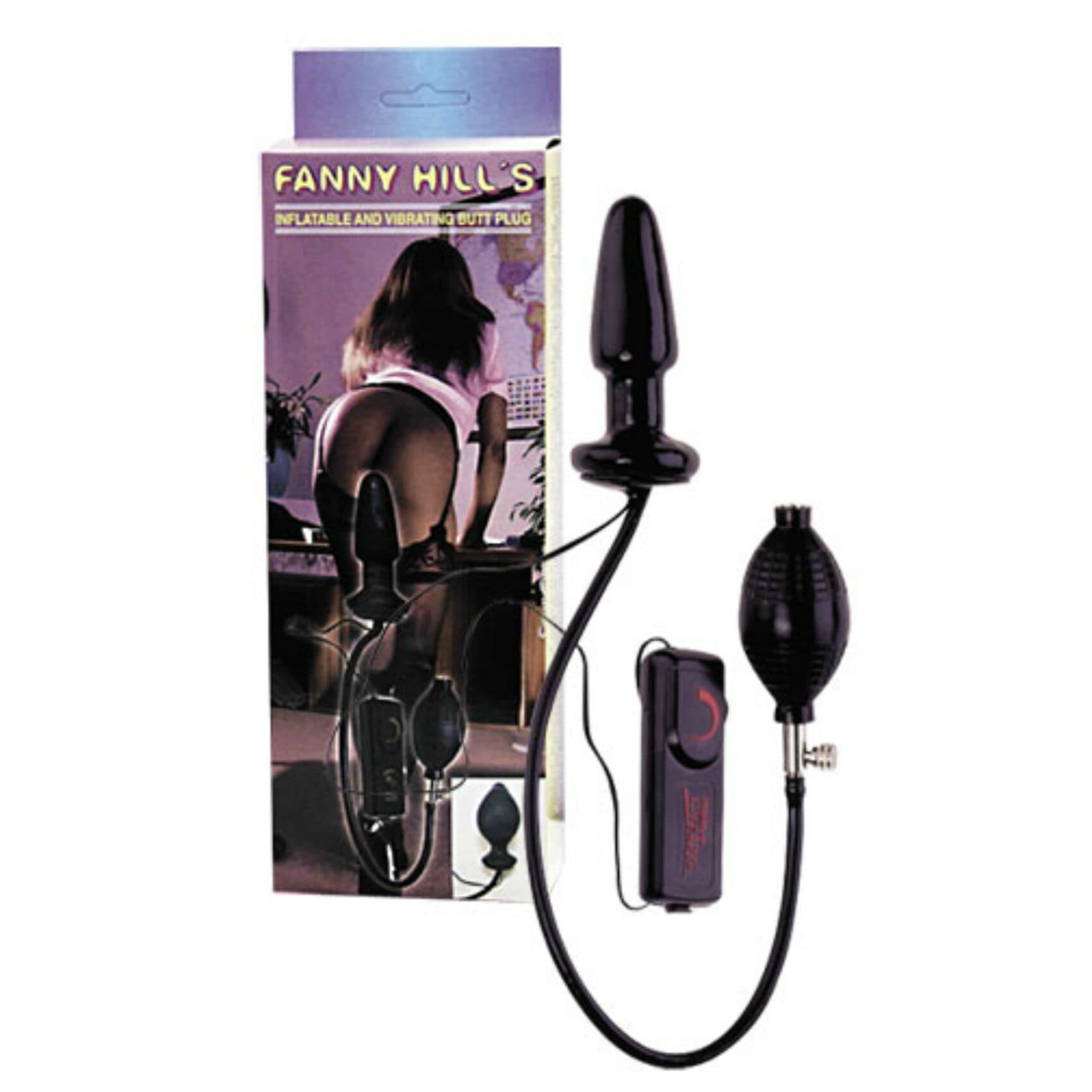Oppustelig analplug med vibrator