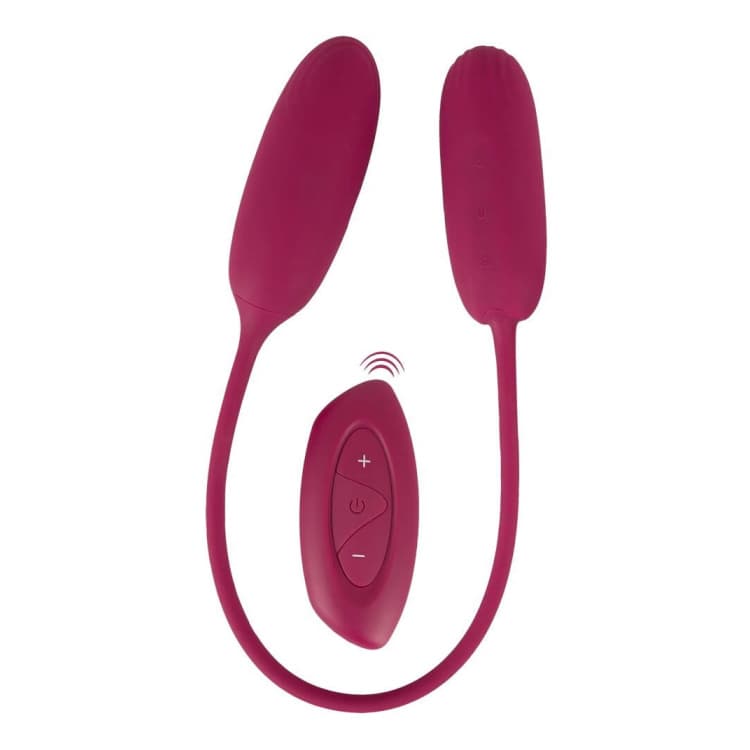 Sweet Smile Shaking & Vibrating Trådløs Duo Vibrator Æg