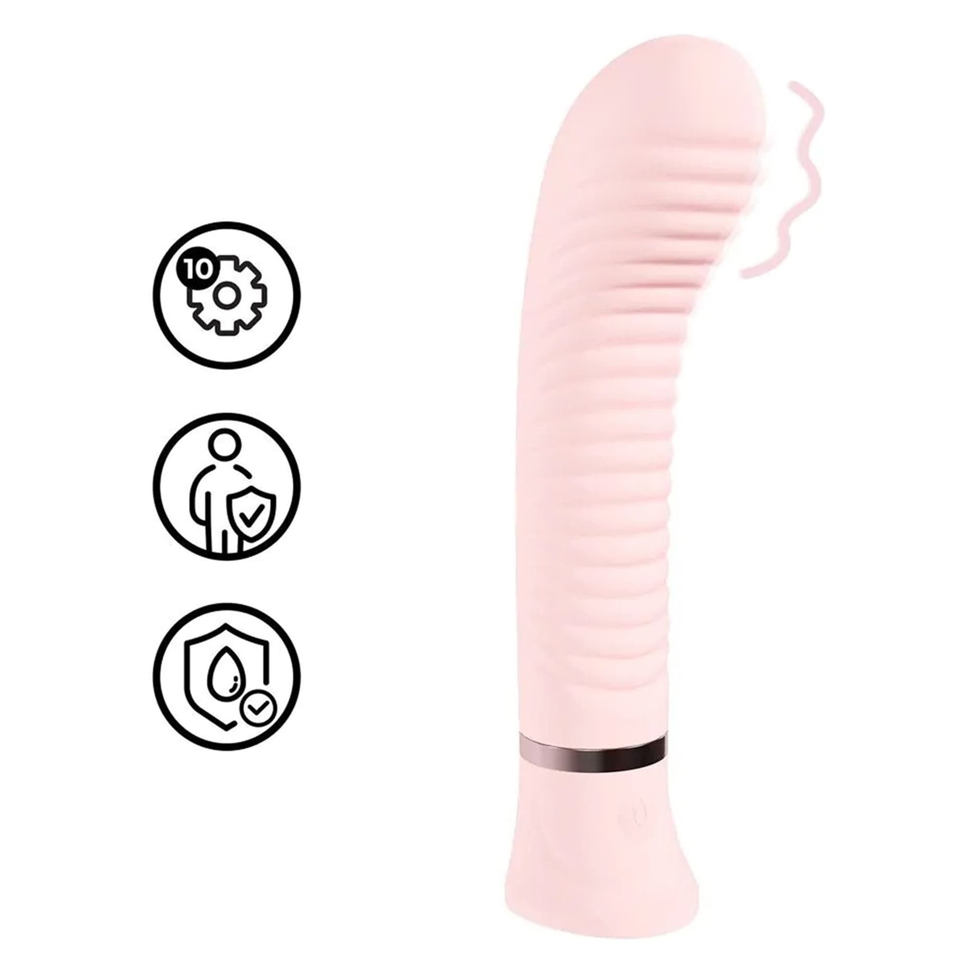 Loveline - Divine Ribbed G-spot Vibe - Pink