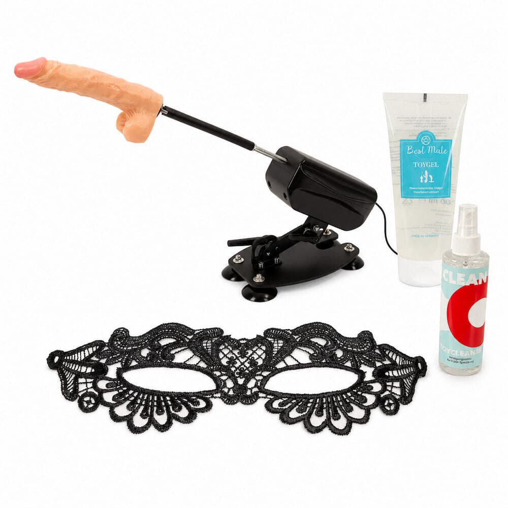 Lights, Camera, Action - Creator-sæt med sexmaskine, maske, glidecreme og toy cleaner - ORION Erotik Shop
