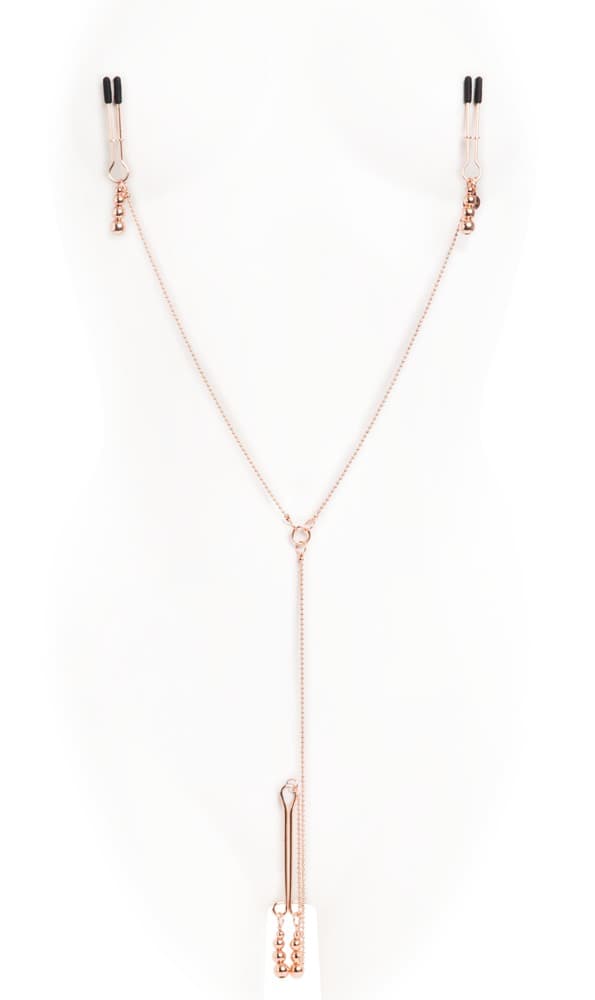 Kæder & klemmer "All Sensation", rosé-guldfarvet - ORION Erotik Shop