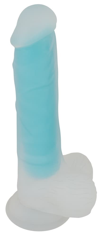 Naturdildo Glow in the Dark med sugekop - ORION Erotik Shop