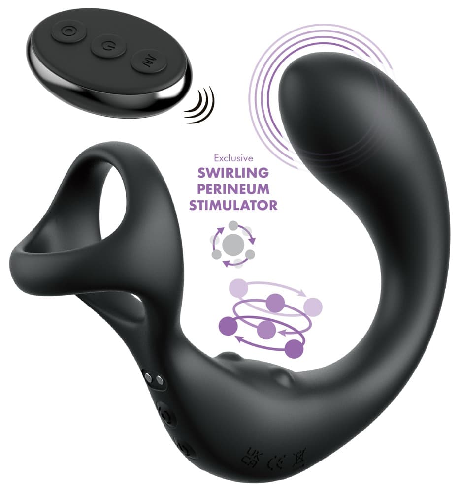 Prostatavibrator "Ass-Gasm Taint-Alizer" med swirling perineum stimulator - ORION Erotik Shop