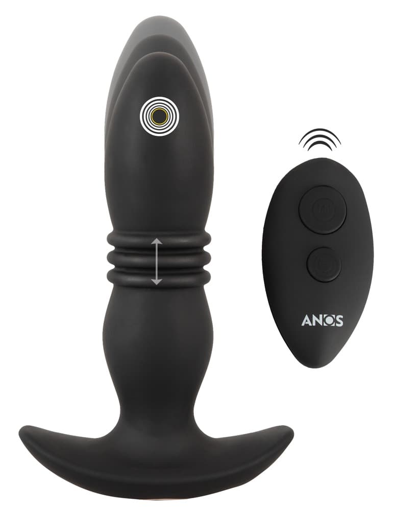 Vibro-analplug RC Thrusting Massager med fjernbetjening