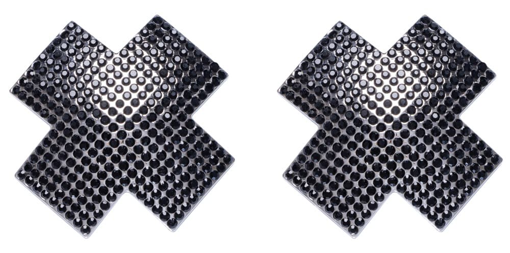 Nippelstickers »Cross« med skinnende smykkesten