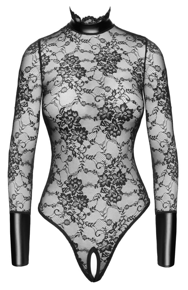 Bundløs body lavet af blomstret blonde - ORION Erotik Shop