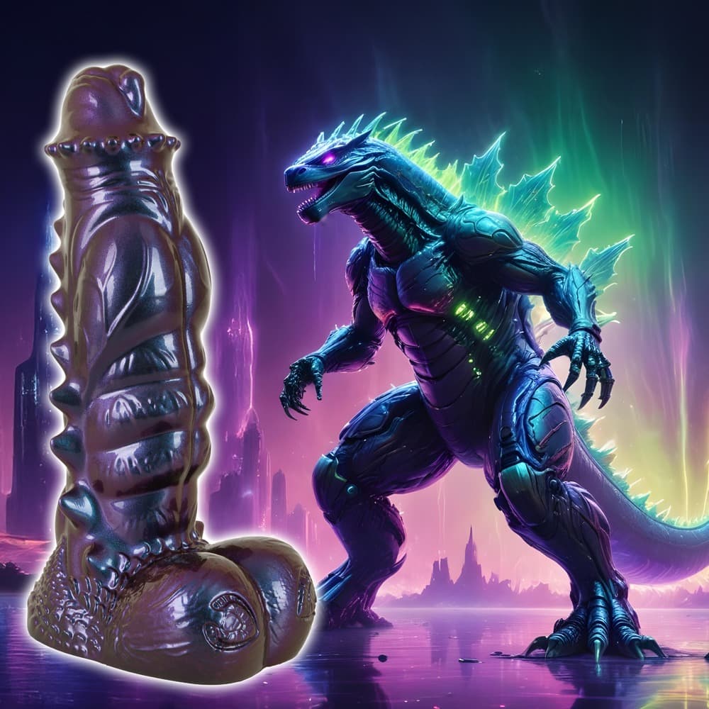 Dildo "Tech-Zilla Bang" med sugekop