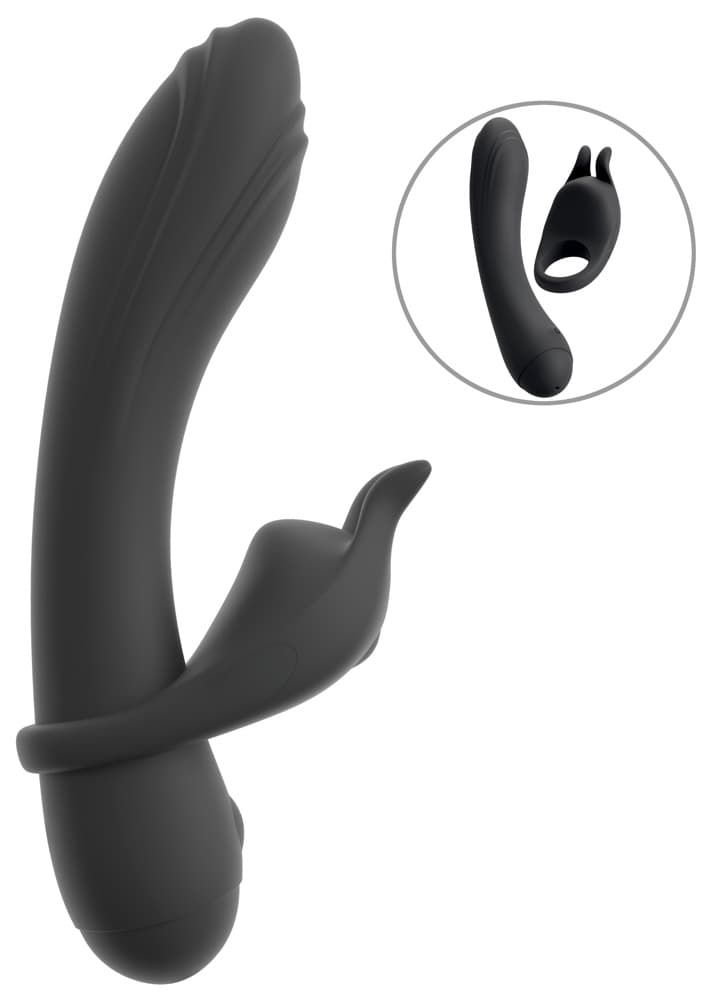 Vibrator med aftagelig vibrerende penisring - ORION Erotik Shop