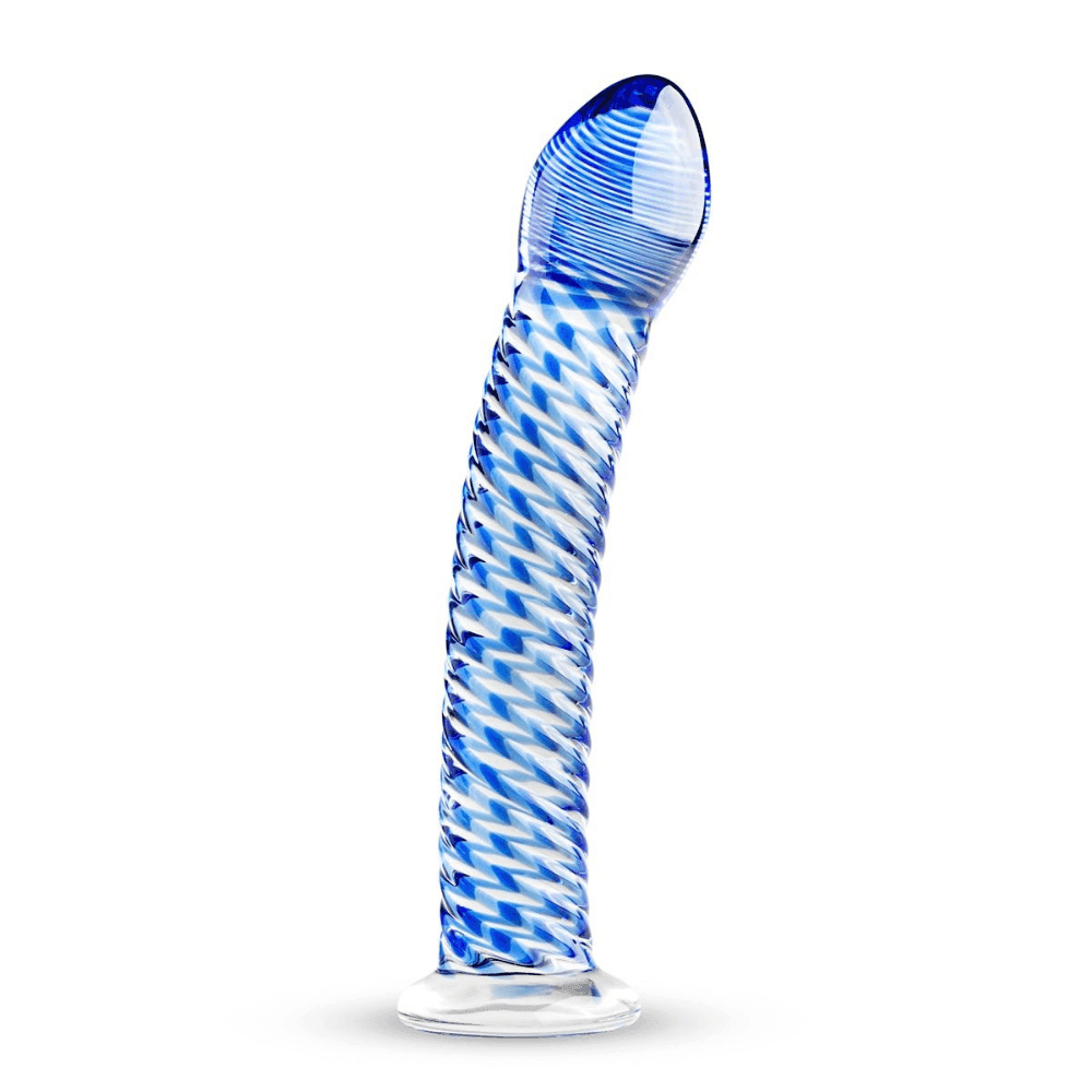 Gildo No. 5 Buet Glasdildo med Riller - 18 cm