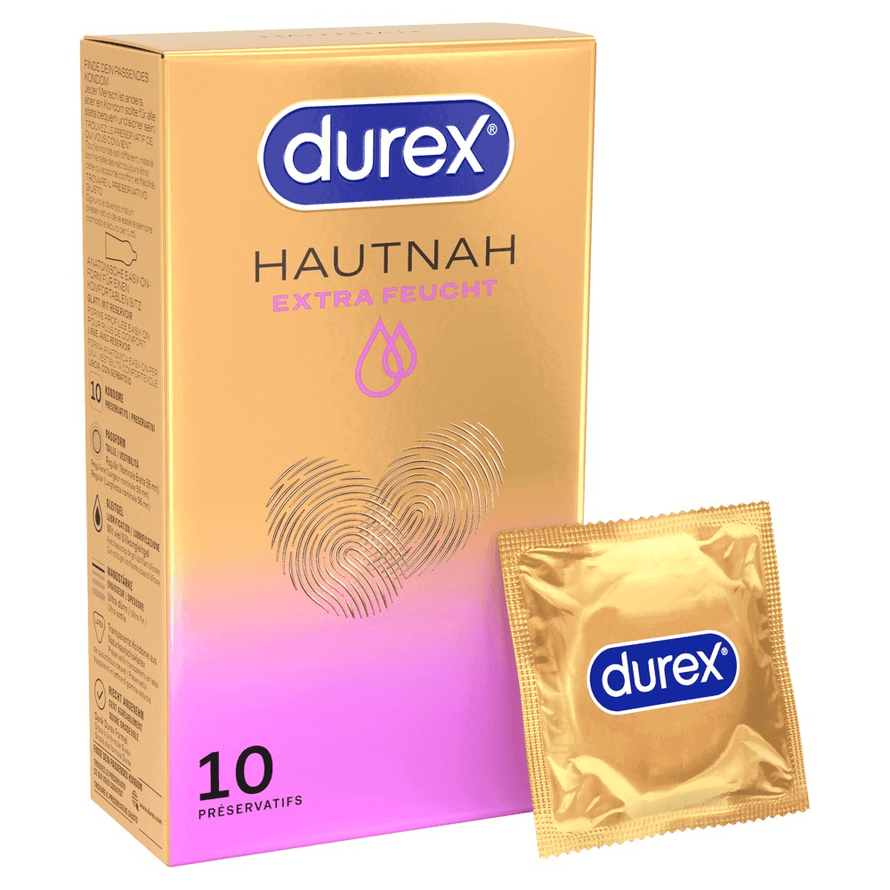 Durex Hautnah Extra Feucht Kondomer 10 stk