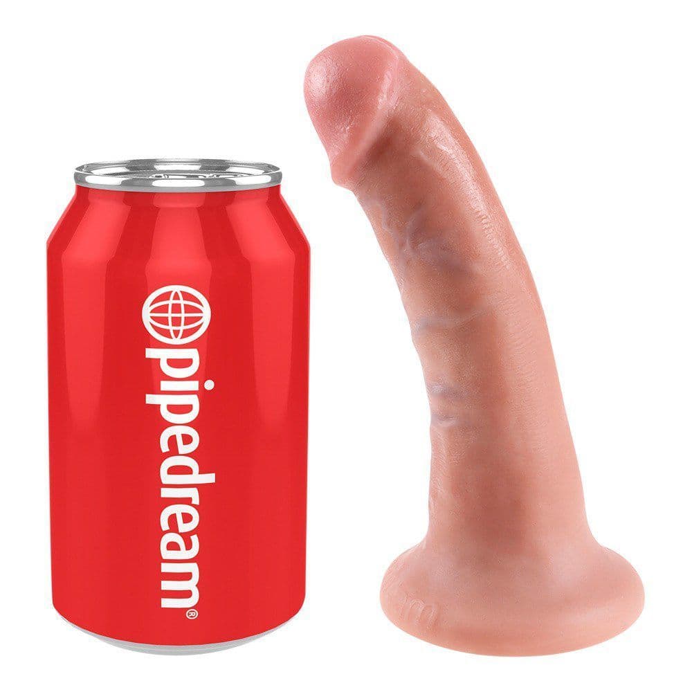 King Cock 6" Realistisk Dildo 15,2cm - Lys Hudfarve - Sexshop.dk