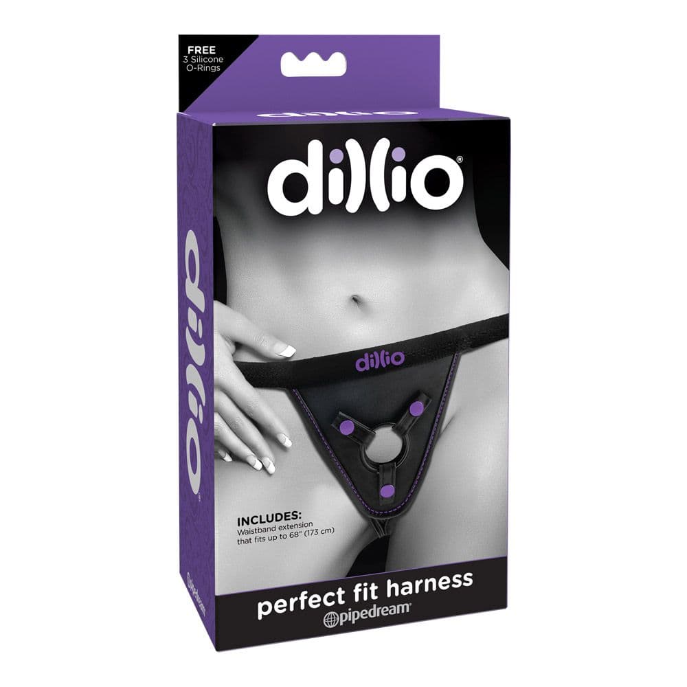 Dillio Perfect Fit Harness - Strap-on harness-Sort og lilla - Sexshop.dk