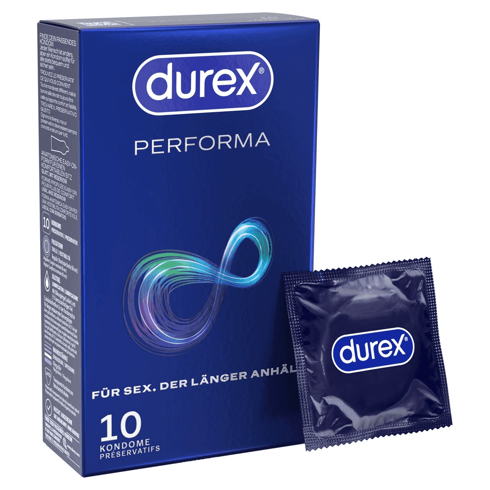 Durex Performa Kondomer - Delay Effekt & Ekstra Nydelse 10 stk.