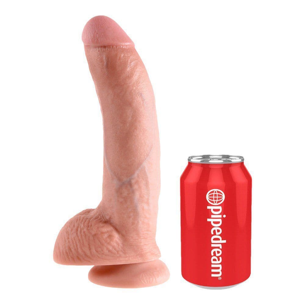 King Cock Stor Realistisk Dildo Med Sugekop 23 cm.
