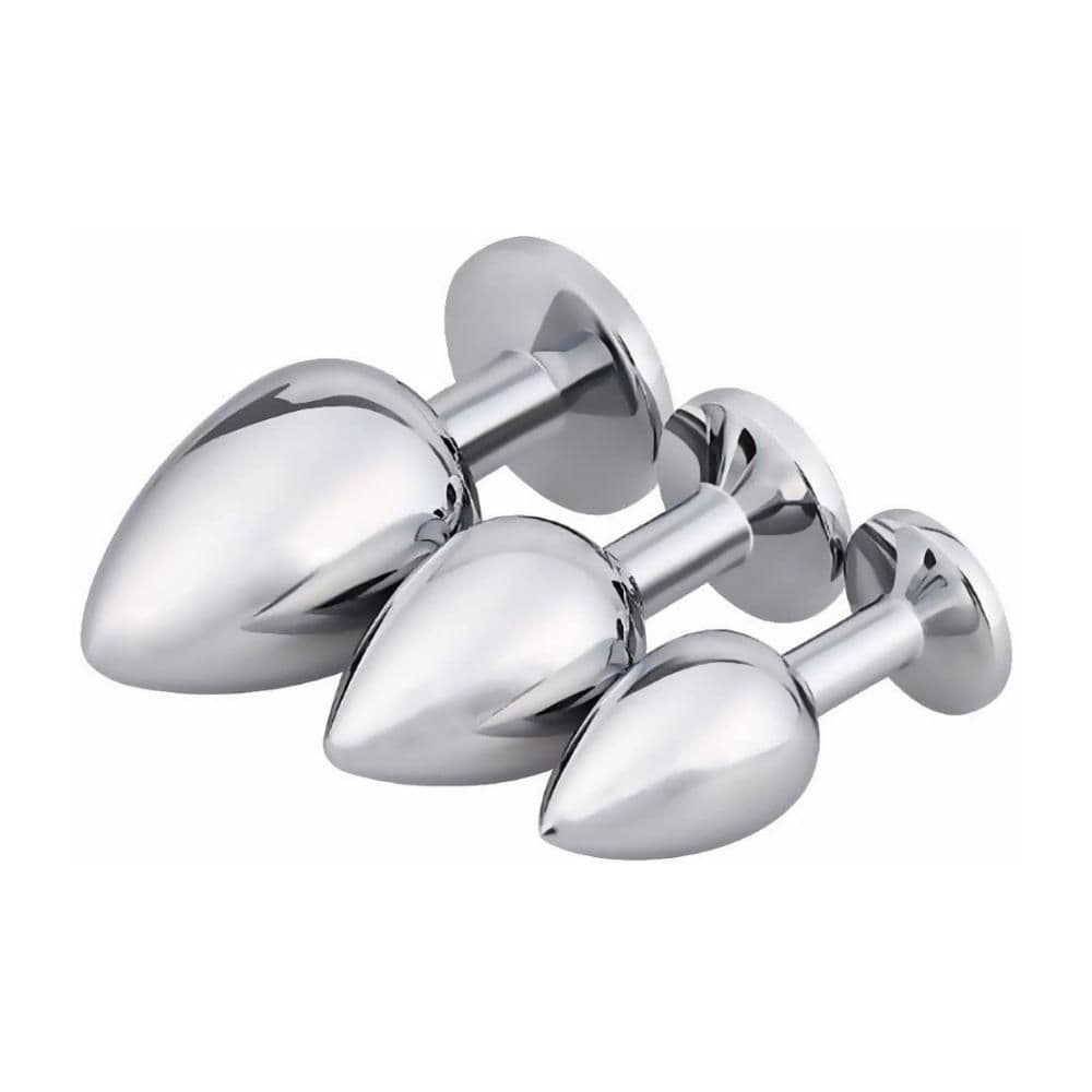 Diamond King Starter Anal Plug Sæt med Sølv Diamant